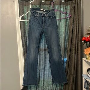 Levi's Blue Flare Wide Leg Jeans